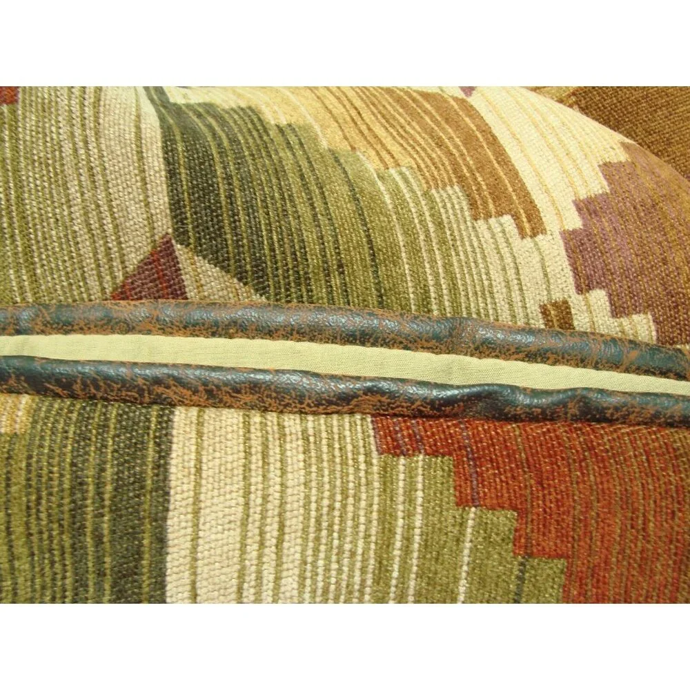 Pair Croscill Pillow Cover Cases Shams Chenille Standard 27X21